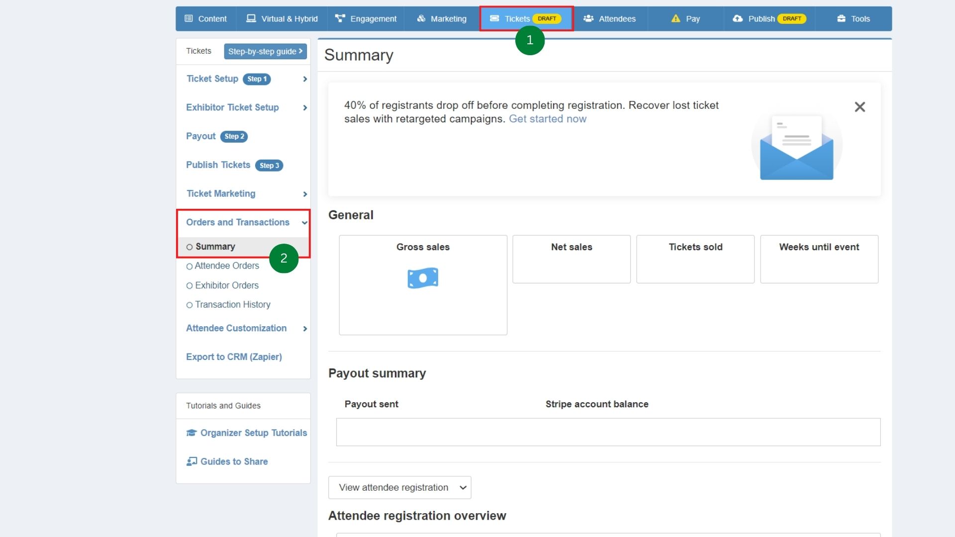How do I see the total number of refunded tickets? Help Center