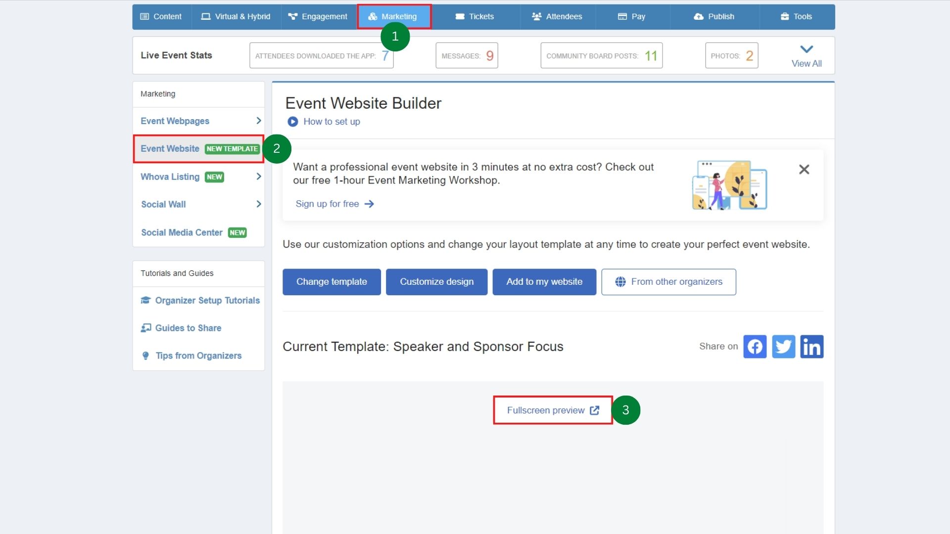 How do I preview my Event site? Help Center