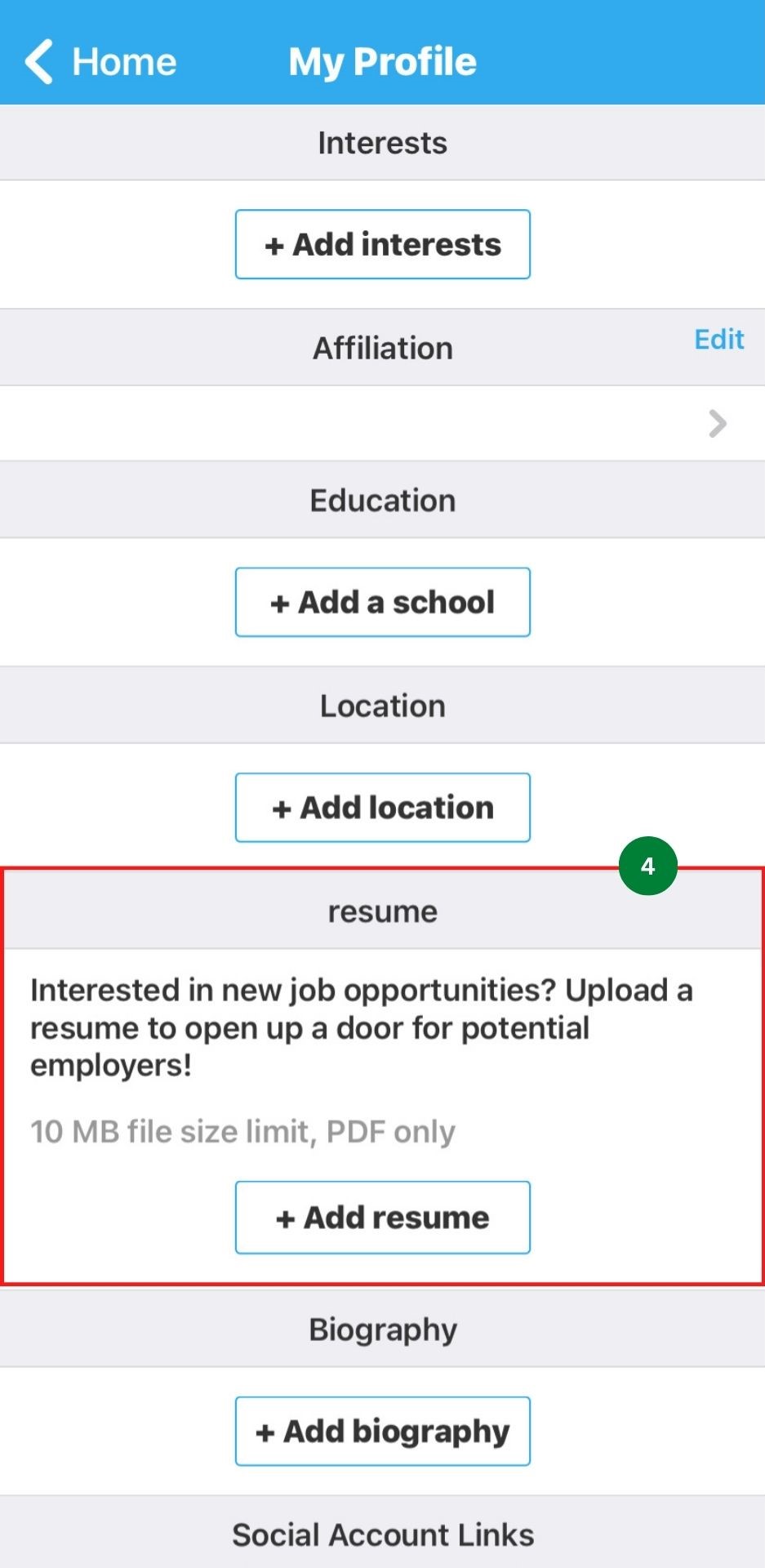 How do I upload my resume in my - 16414097855515