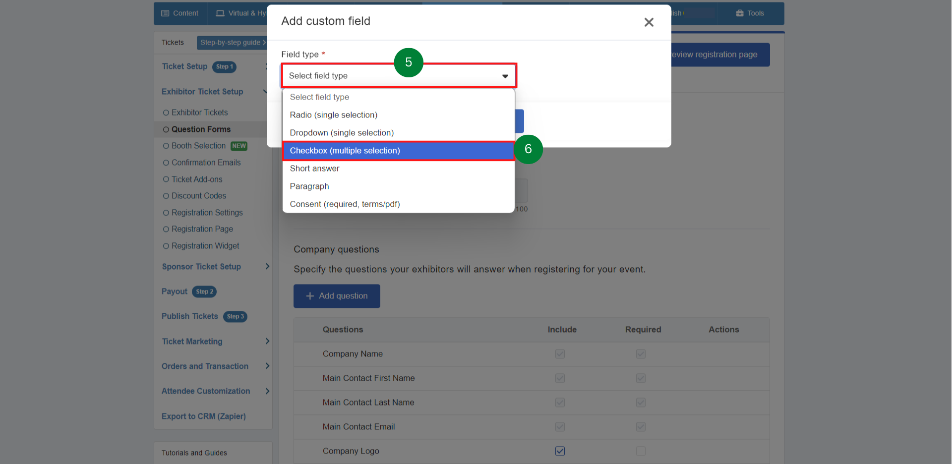 How do I limit the number of selections for an answer to a checkbox ...