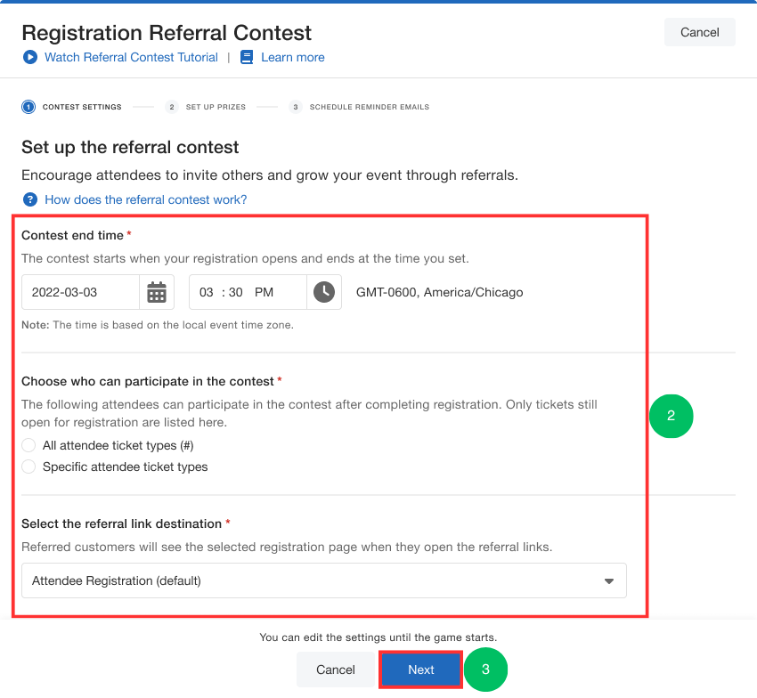 How do I set up the contest for registration referrals? – Help Center